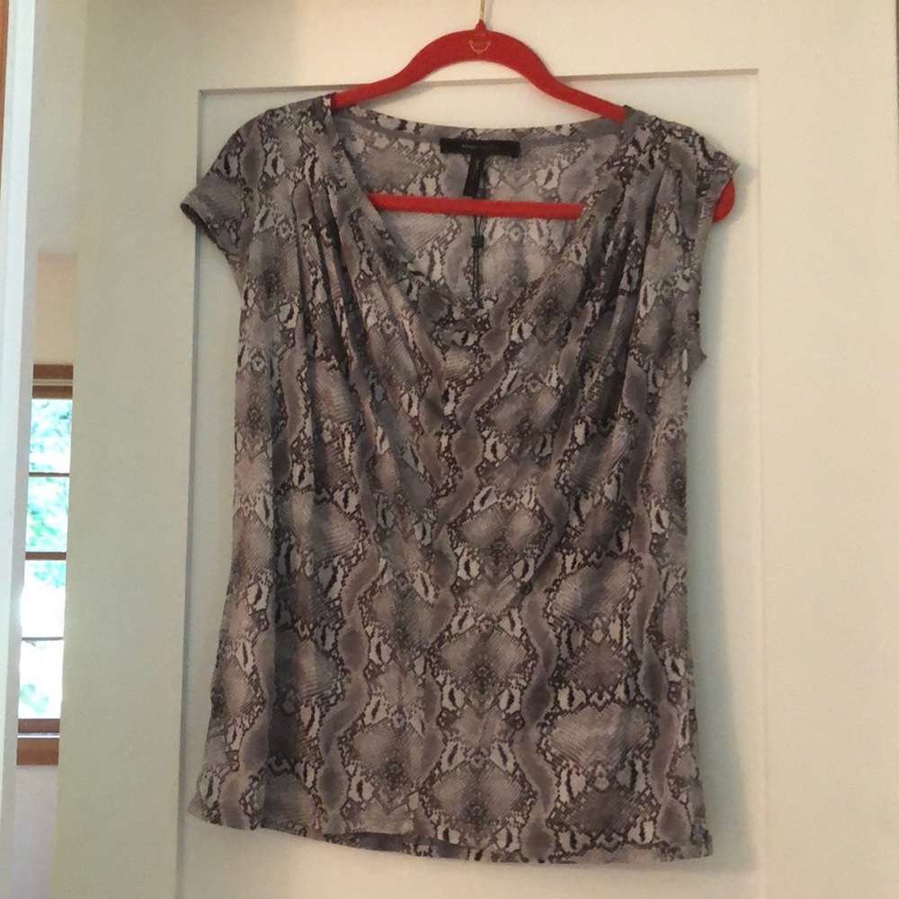 BCBG MAXAZRIA Python Print Blouse